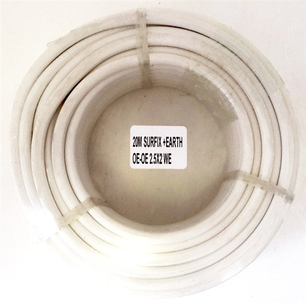 Wire Surfix Prepack White 2+E 2.5Mm X 20Met