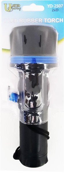 Torch Rubber 7Led 2D 40 Lumens Yd25072D