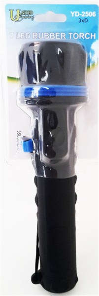 Torch Rubber 7Led 3D 35 Lumens Yd25063D