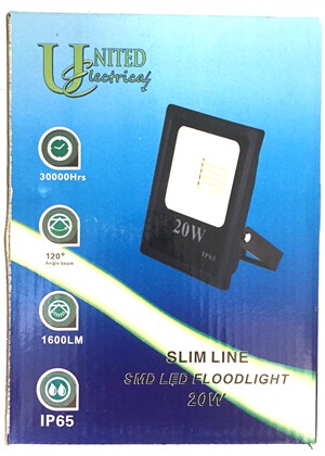 Floodlight Fitting Led Slimline  20W 30000Hrs 1400Lm
