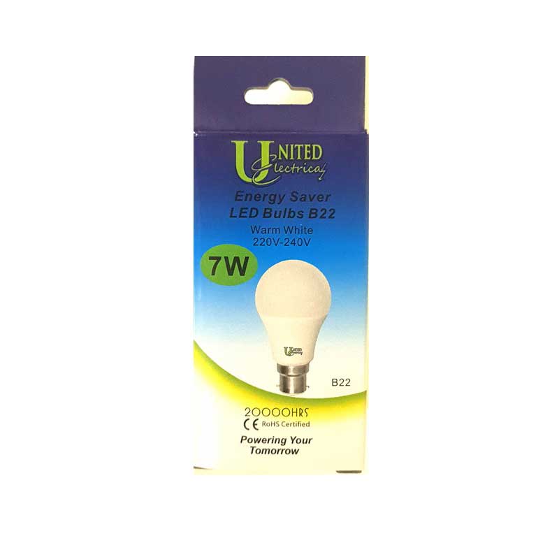 Globe Standard Bulb Led Bc B22 7W Cool/W 20000H Non Dim
