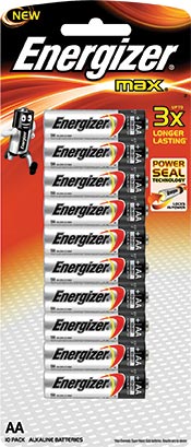 Energizer Max Aa - 10 Pack (Moq 10) E91Hp10-Max