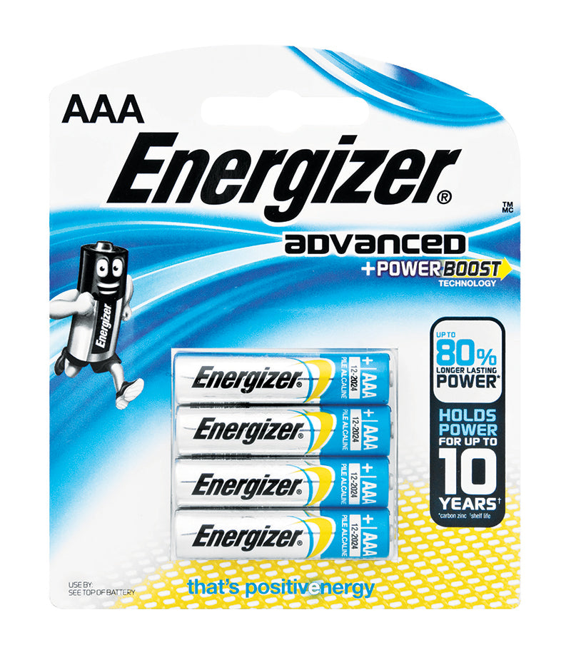 Energizer Advanced Aaa - 4 Pack  (Moq 12)  X92Rp4