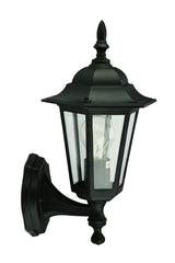 Black Aluminium 6-Panel Up Facing Outdoor Lantern