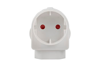 Adaptor Euro/Schuko White E/Mate
