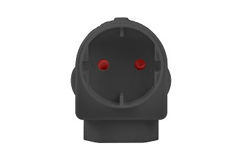 Adaptor Euro/Schuko Black E/Mate