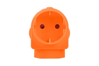 Adaptor Euro/Schuko Orange E/Mate