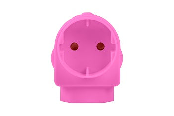 Adaptor Euro/Schuko Pink E/Mate