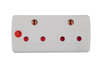 Adaptor 2X16A White E/Mate