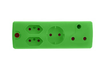 Adaptor 1X16A+2X5A+1Xsk Green