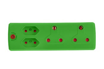 Adaptor 2X16A+2X5A Green E/Mate