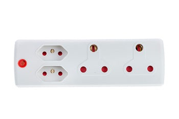 Adaptor 2X16A+2X5A White E/Mate