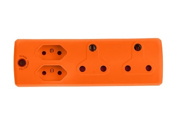 Adaptor 2X16A+2X5A Orange E/Mate