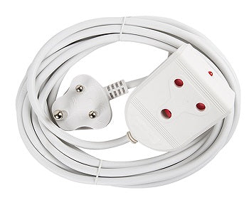 Extension Lead 16A  5M White E/Mate