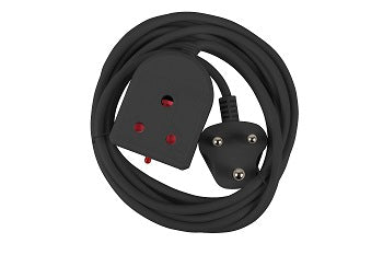 Extension Lead 10A  3M Black E/Mate