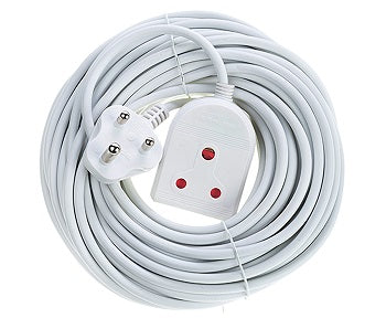 Extension Lead 10A 20M White E/Mate