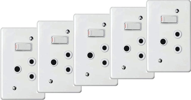 Electrical Mts Socket Single 4X2 Assembled 5Pc