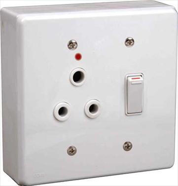 Electrical Mts Socket Single Led 4X4 Sabs Lesc