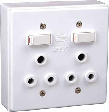 Electrical Mts Socket Double Led 4X4 Sabs Lesc