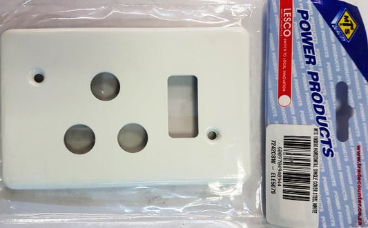 Electrical Mts Cover Stl White Horiz 100X50Mm