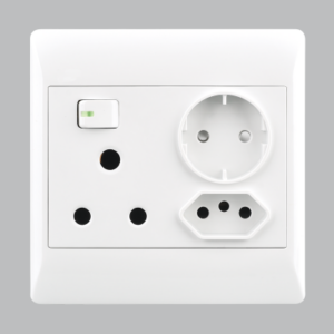 Brightstar EPL332 White 16 AMP Plug with New RSA Socket and Schuko