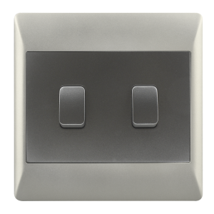 Brightstar ESW076 DUO 2-Lever 1-Way Electrical Switch (4x4)