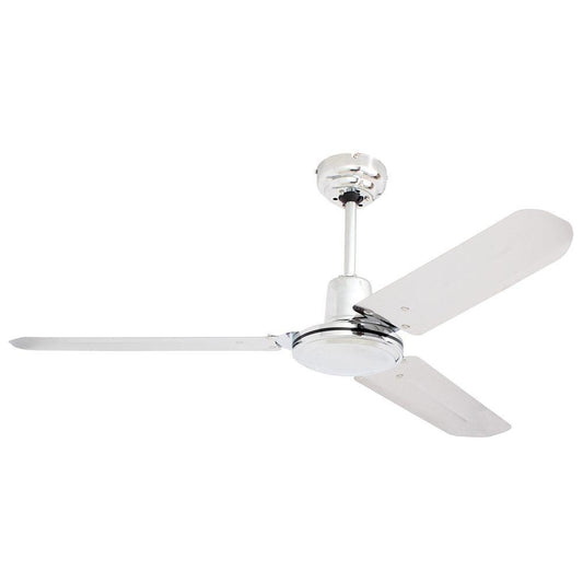 48" 3 Blade Industrial Ceiling Fan - Chrome