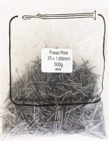 Nail Panel Pins 25Mm 500Gr Pack