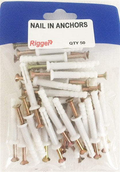 Nail In Anchors Blist 6X 55 Pkt50
