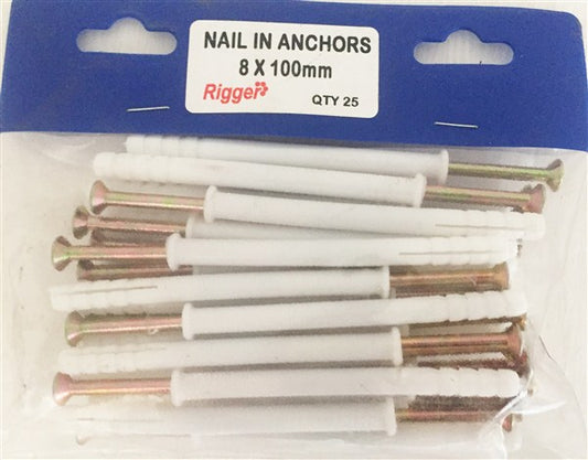 Nail In Anchors Blist 8X 80 Pkt25