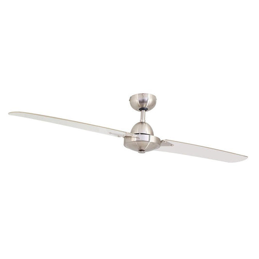 52" 2 Blade Bmt Spinner Industrial Ceiling Fan - Satin Chrome