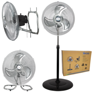 Brightstar Versatile 3-in-1 Floor, Table, and Wall Fan with Quiet Operation