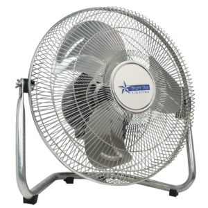 Brightstar FAN010 CHROME 12" High-Velocity 3-Speed Floor Fan