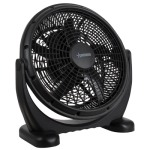 Brightstar FAN013 Black 16" Plastic Table Fan with 3 Speed Control