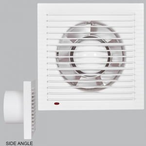 Brightstar 6-inch (150mm) ABS Plastic Bathroom Extractor Fan (20W, 120m³/h)