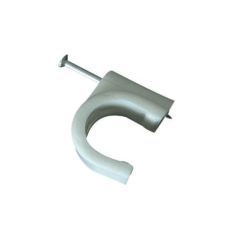 Cable Clips Round White - 3 To 14Mm /100Pk