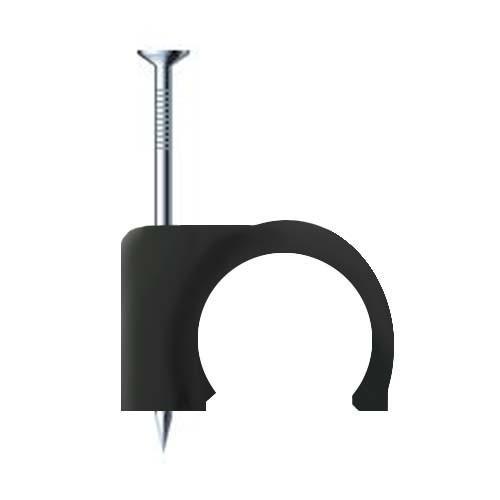 Cable Clips Round Black - 5 To 14Mm /100Pk
