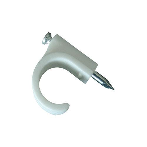 Conduit Clip 20Mm Round White - 100 Pack