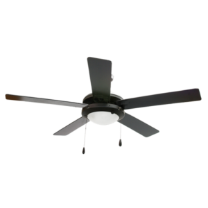 Brightstar FCF004 Black 52-Inch 5-Blade Ceiling Fan with Reversible AC Motor and Light