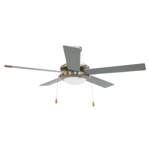Brightstar FCF004 52-Inch 5-Blade Satin Chrome Ceiling Fan with Light