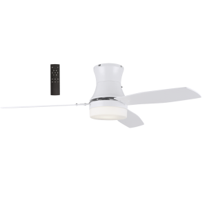 Brightstar FCF013 White 52" Ceiling Fan with Reversible DC Motor and Light