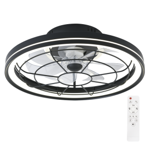 Brightstar FCF020 Black Ceiling Fan with Remote Control and Dimmable 3 CCT LED Light