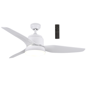 Brightstar FCF040 White 48-inch Ceiling Fan with DC Motor, Remote, and Light (2 x 60W E27)