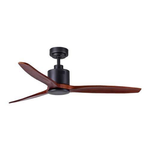 52" 3 Blade Ceiling Fan With Remote - Wood / Black