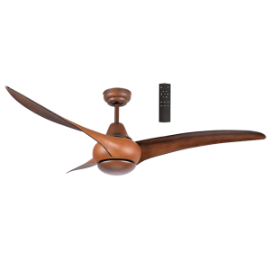 Brightstar FCF049 52" Wood Finish Ceiling Fan with 3 ABS Blades and Remote Control (No Light)