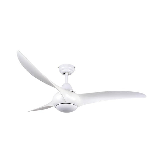 52" 3 Blade Ceiling Fan With Remote - White Finish