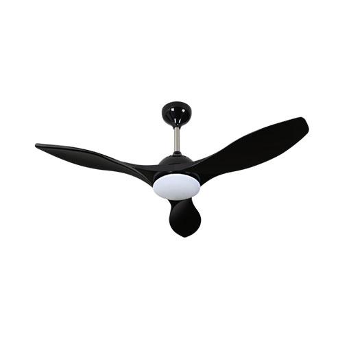 48" 3 Blade Ceiling Fan With Led Light - Black