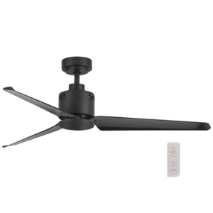 Brightstar FCF063 Matt Black 52" Ceiling Fan with 3 ABS Blades and Reversible DC Motor