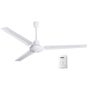 Brightstar Industrial 56" White Metal Ceiling Fan with 70W Copper Coil AC Motor