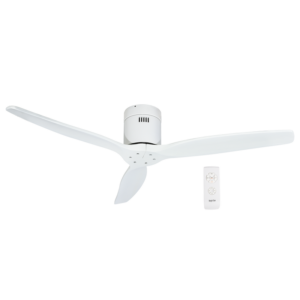Brightstar FCF076 52-inch Matt White Ceiling Fan with Solid Wood Blades and Remote Control